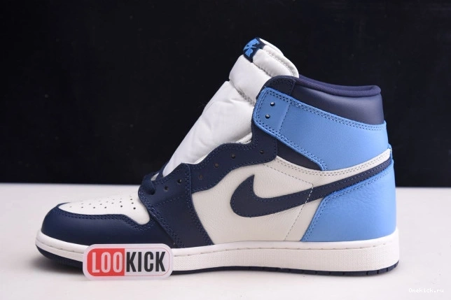 One Kick Retro Air 1 High Jordan Obsidian OG 555088-140 0806